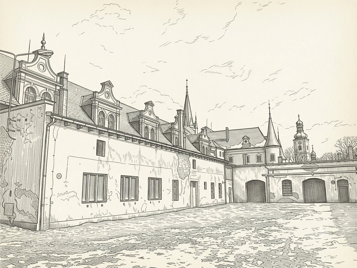 Rycina archiwalna — Pałac w Bożkowie, widok III